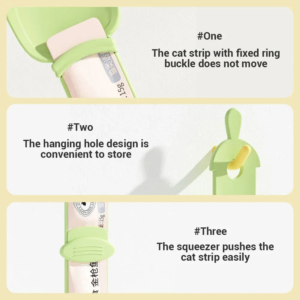 Feed Spoon Food Scoop Cat Treat Bars Squeezer Cereal Dispenser Puppy Kitten Snack Liquid Food Scoop Kitty Treat Accessories