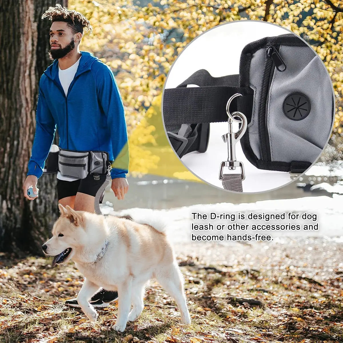 Dog Treat Bag for Training Outdoor Dog Treat Pouch Training Feeding Bag Multi-use Waist Bag Pet Trainer Prizes Holder Waist Bag