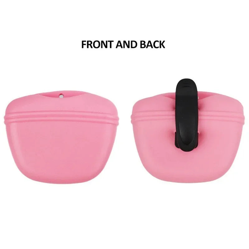 Silicone Dog Treat Bag Pet Portable Dog Training Waist Bag Outdoor Feeder Puppy Snack Pouch Food Reward Storage Bag Pet Supplies