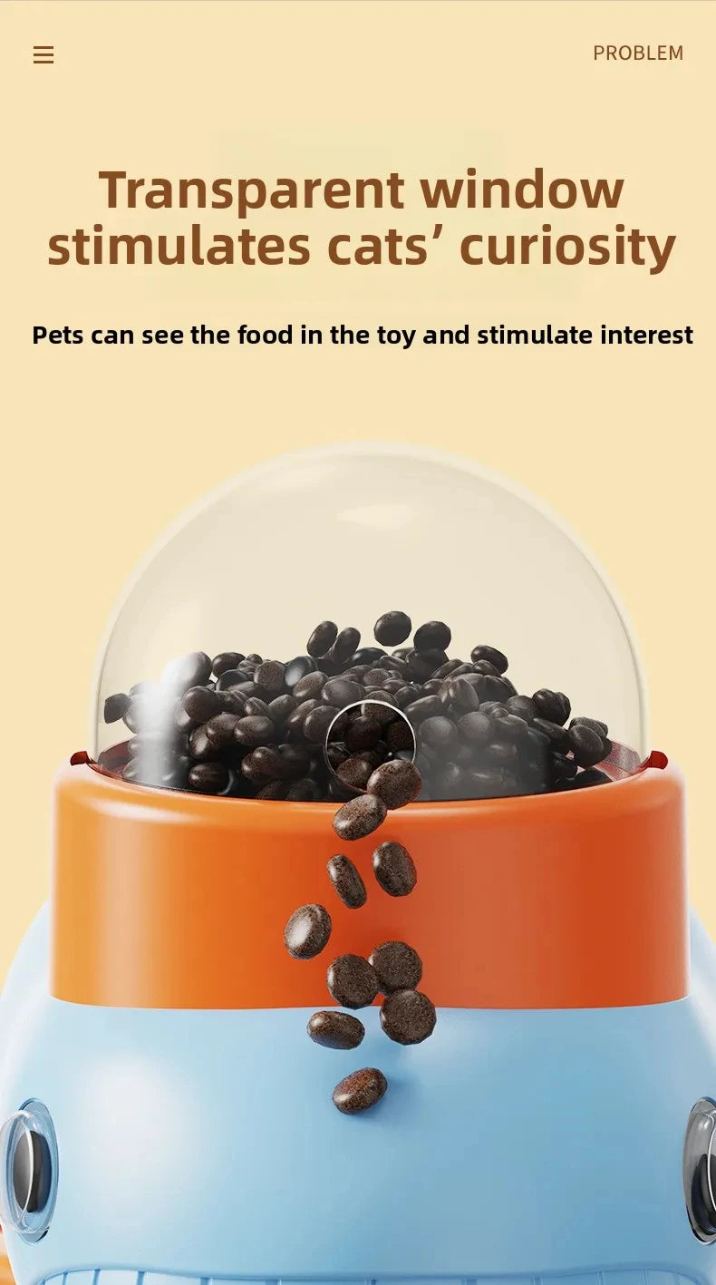 Dog Cat Treats Dispenser Toy Anti-Slip Slow Puzzle Interactive Treat Dispenser Automatic Feeder Toys for Pet Training Supplies