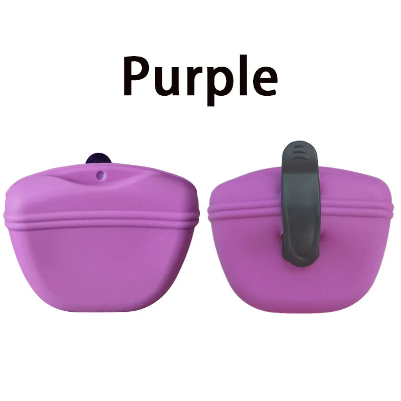 Silicone Dog Treat Bag Pet Portable Dog Training Waist Bag Outdoor Feeder Puppy Snack Pouch Food Reward Storage Bag Pet Supplies