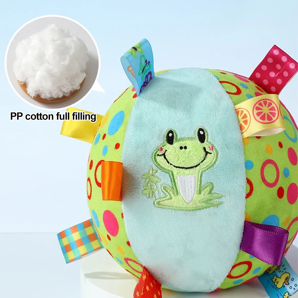 Interactive Ball Dog Toy for Aggressive Chewers Training Decompress Bite Resistant Plush Handle Dog Toys with Bells Pet Supplies