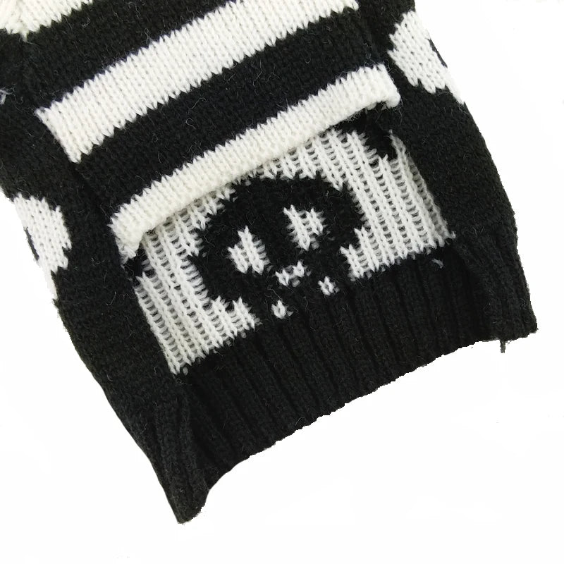Halloween Dog Sweater Costume Skull Pumpkin Holiday Clothes Chihuahua Teddy for Small Medium Large Dog Cat Autumn Winter Warm
