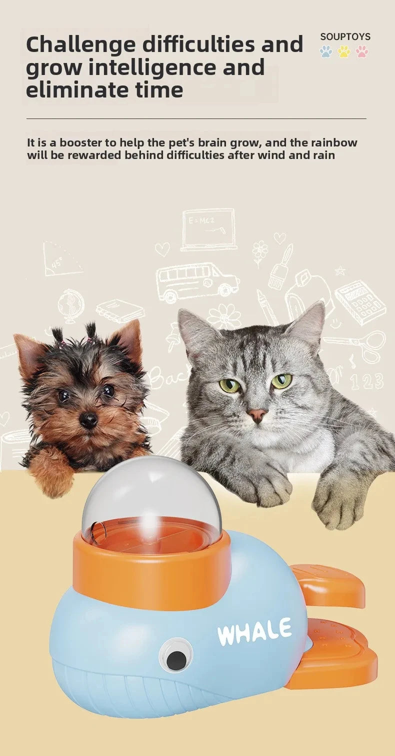 Dog Cat Treats Dispenser Toy Anti-Slip Slow Puzzle Interactive Treat Dispenser Automatic Feeder Toys for Pet Training Supplies