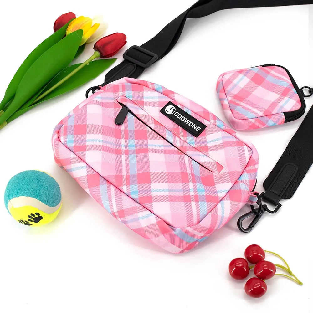 Dog Treat Pouch Waterproof Pet Training Treat Pouch Built-in Poop Bag Dispenser with Adjustable Shoulder Strap for Training