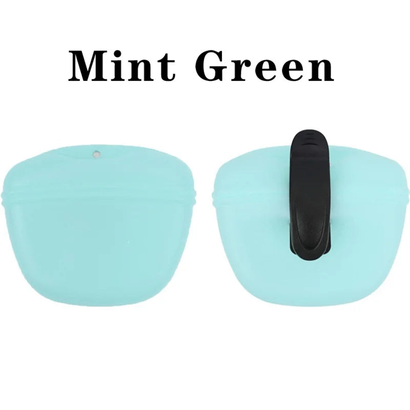 Silicone Dog Treat Bag Pet Portable Dog Training Waist Bag Outdoor Feeder Puppy Snack Pouch Food Reward Storage Bag Pet Supplies