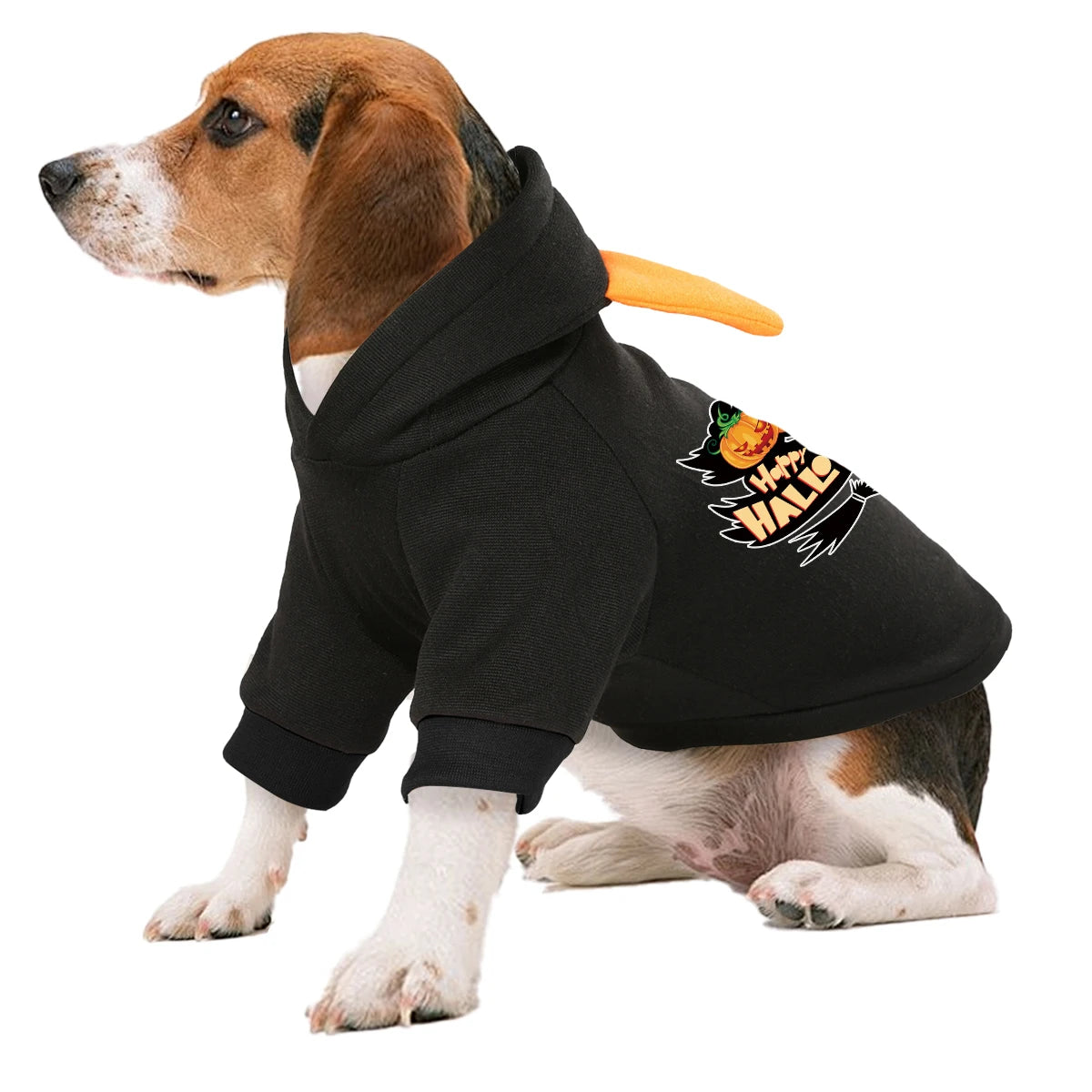 Halloween Cartoon Print pet Sports Hoodie Sweatshirt Cat Dog Holiday Costume Small and Medium Pet Costumes (Halloween 11)