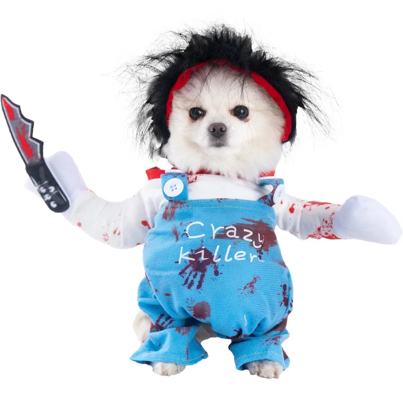 Halloween Dog Clothes Funny Pet Costume Small Dog Jacket Creative Outfit for Teddy Cats Costume Dog Clothes for Small Dogs