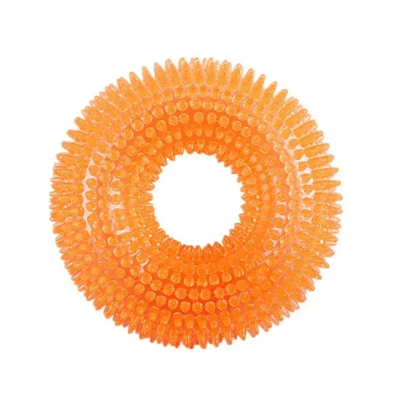 Durable TPR Chew Toy for Dogs - Interactive Thorn Barbed Design Promotes Dental Health & Bite Resistance