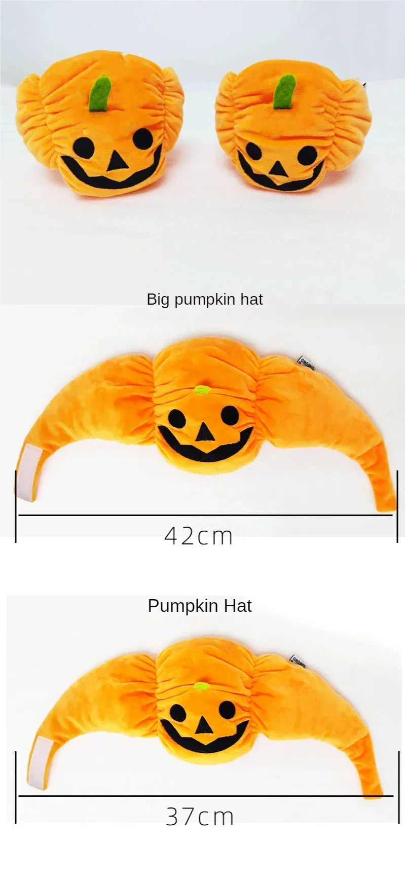 Halloween Pet Cat Dog Pumpkin Hat Halloween Ghost Day Decorative Supplies Small Medium and Large Dogs Teddy Fadou Headgear