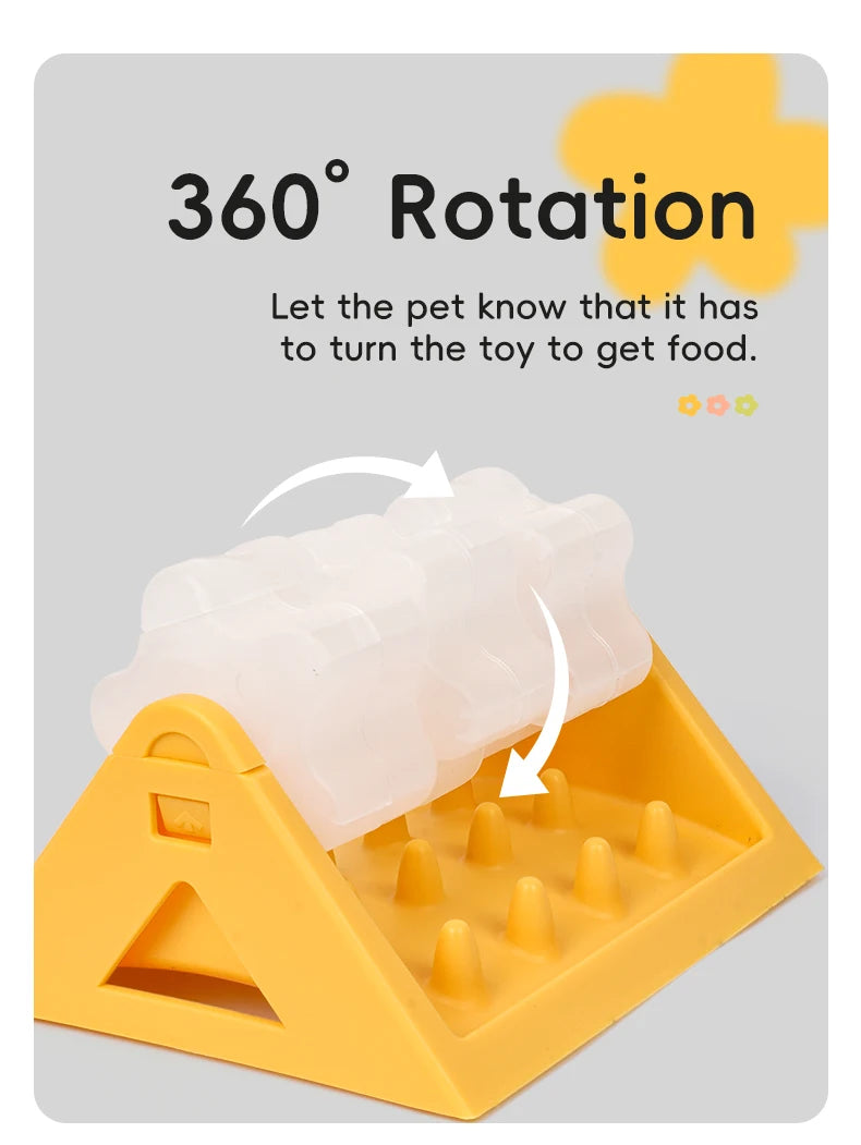 Pet Slow Feeder Dog Puzzle Feeder Treat Dispensing Toy for Dogs cats Training Interactive Rotating Food Toys Fun Pet Supplies
