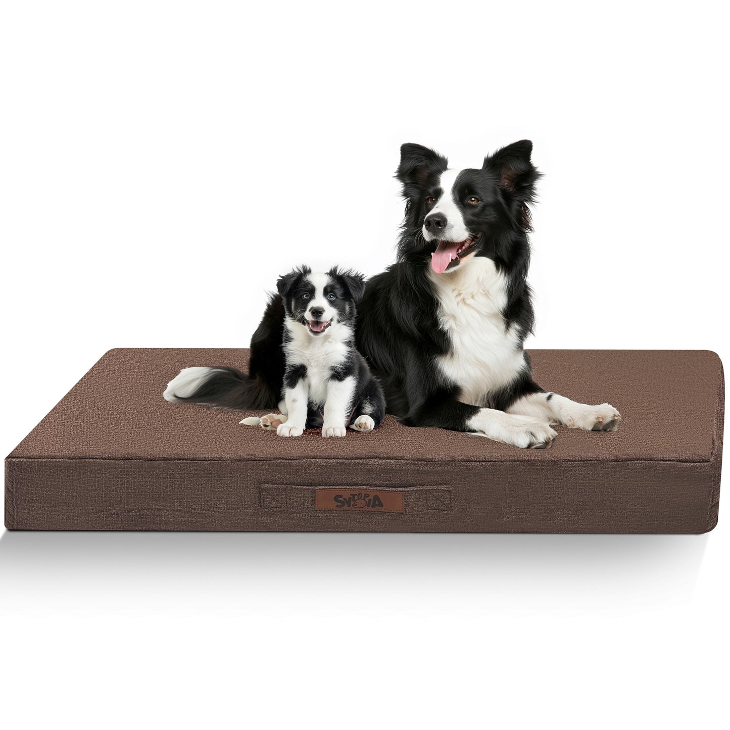 XXL Dog Crate Bed - Indestructible Orthopedic High Quality Dog Bed for Large Dogs, Removable Washable Cover, Chew Proof, Suitable for Dogs Up to 130 Lbs, Caramel-Christmas Dog Stuff Clearance