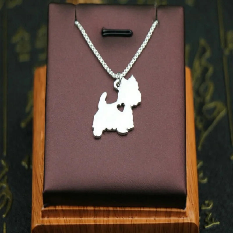 G.SKY Handmade Boho Chic West Highland White Terrier necklace fashion cartoon dog   gold  color plated