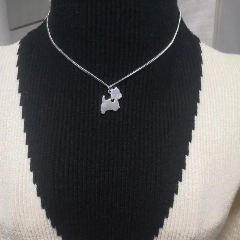 G.SKY Handmade Boho Chic West Highland White Terrier necklace fashion cartoon dog   gold  color plated