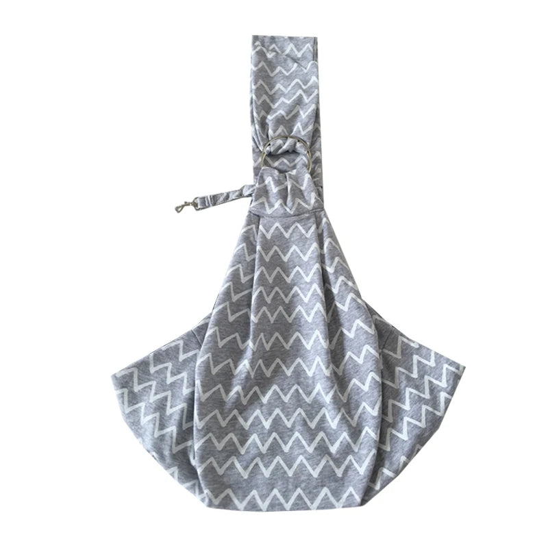 New Grey Striped Cotton Pet Dog Sling Carrier Bag Dogs Carrier Bag Free Shipping Dogs Bag