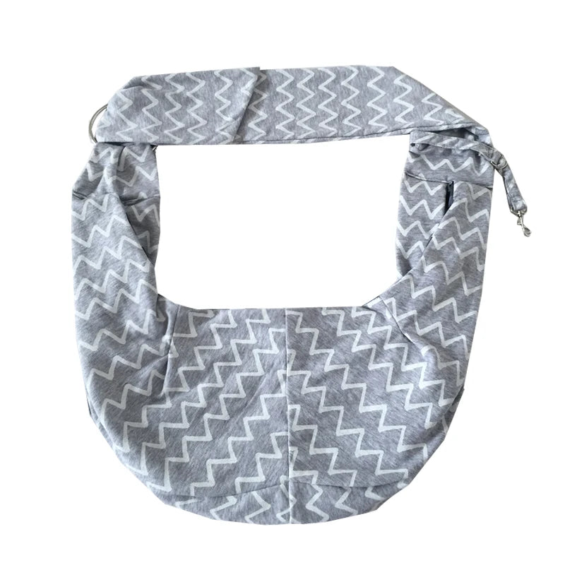 New Grey Striped Cotton Pet Dog Sling Carrier Bag Dogs Carrier Bag Free Shipping Dogs Bag