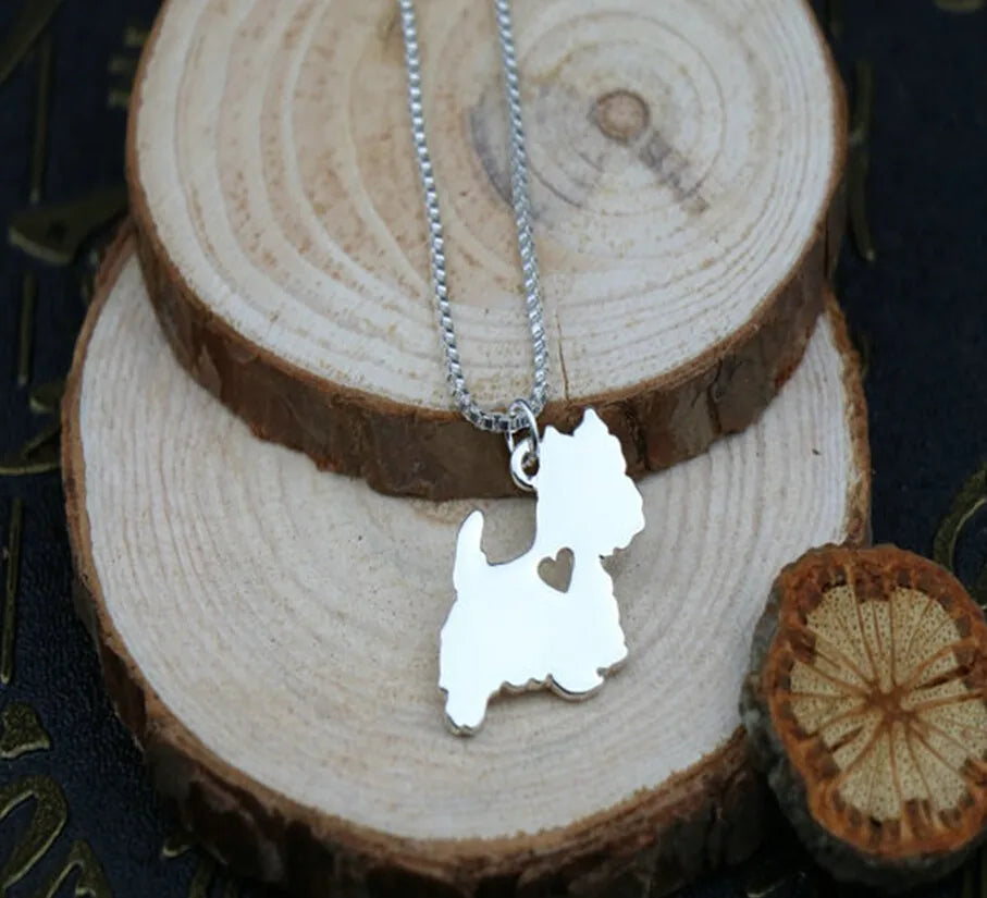 G.SKY Handmade Boho Chic West Highland White Terrier necklace fashion cartoon dog   gold  color plated