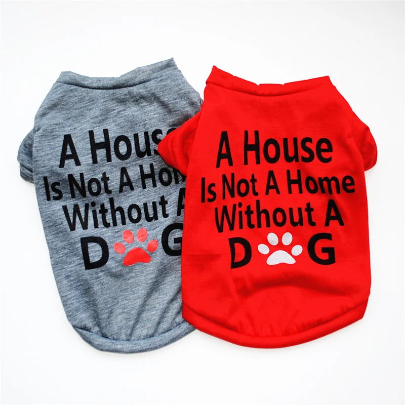 Love Cat Clothes Cotton Pet T Shirts Clothing For Cats Kittens Vest Small Dog Clothes Mommy Daddy Vest  Gatos Pet Clothing 35S1