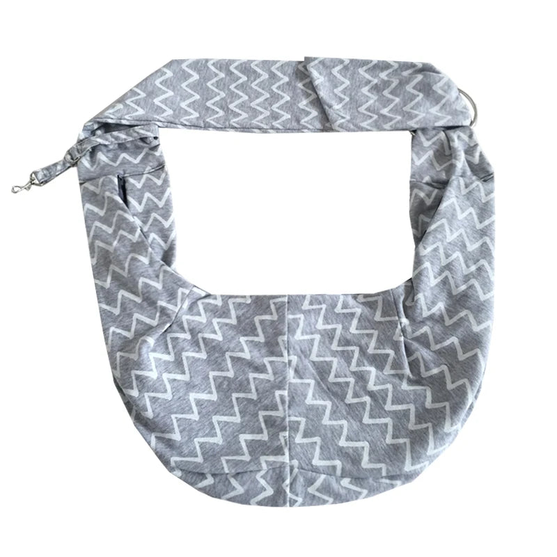 New Grey Striped Cotton Pet Dog Sling Carrier Bag Dogs Carrier Bag Free Shipping Dogs Bag