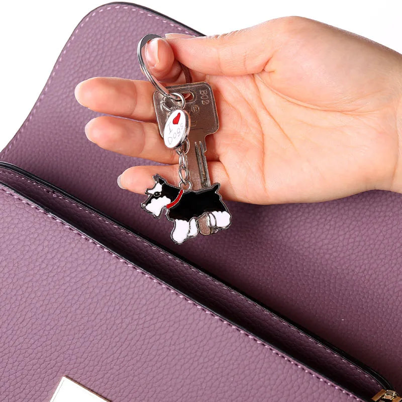 NEW Pet Dog  Pendants car Keyring Tag key Jewelry Women Keychains pug dachshund Bag Charms Keyring Gifts for best friend