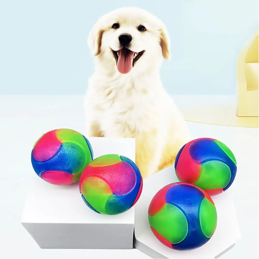 LED Glowing Ball for Dogs, Flashing Glow in the Dark, Elastic Ball Toy, Interactive Toys for Puppy, Chewing Molar Balls