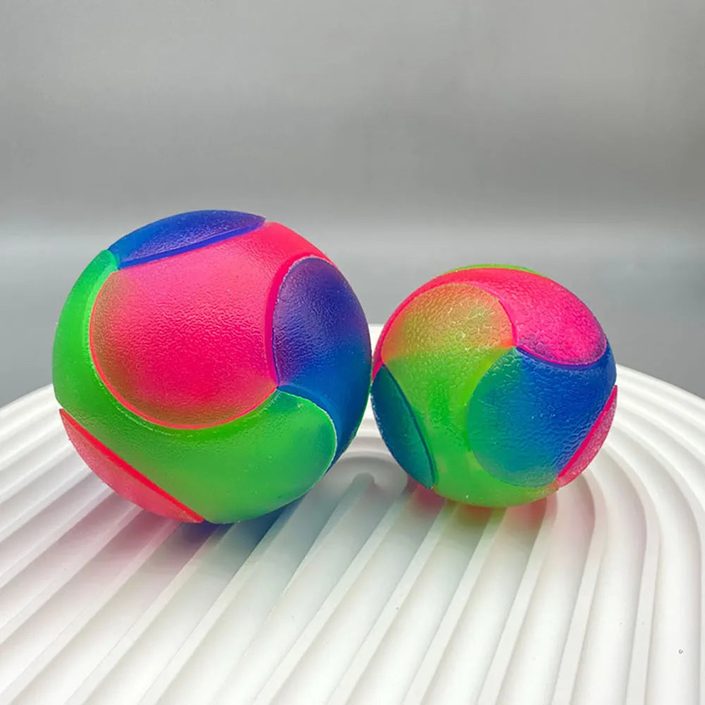 LED Glowing Ball for Dogs, Flashing Glow in the Dark, Elastic Ball Toy, Interactive Toys for Puppy, Chewing Molar Balls