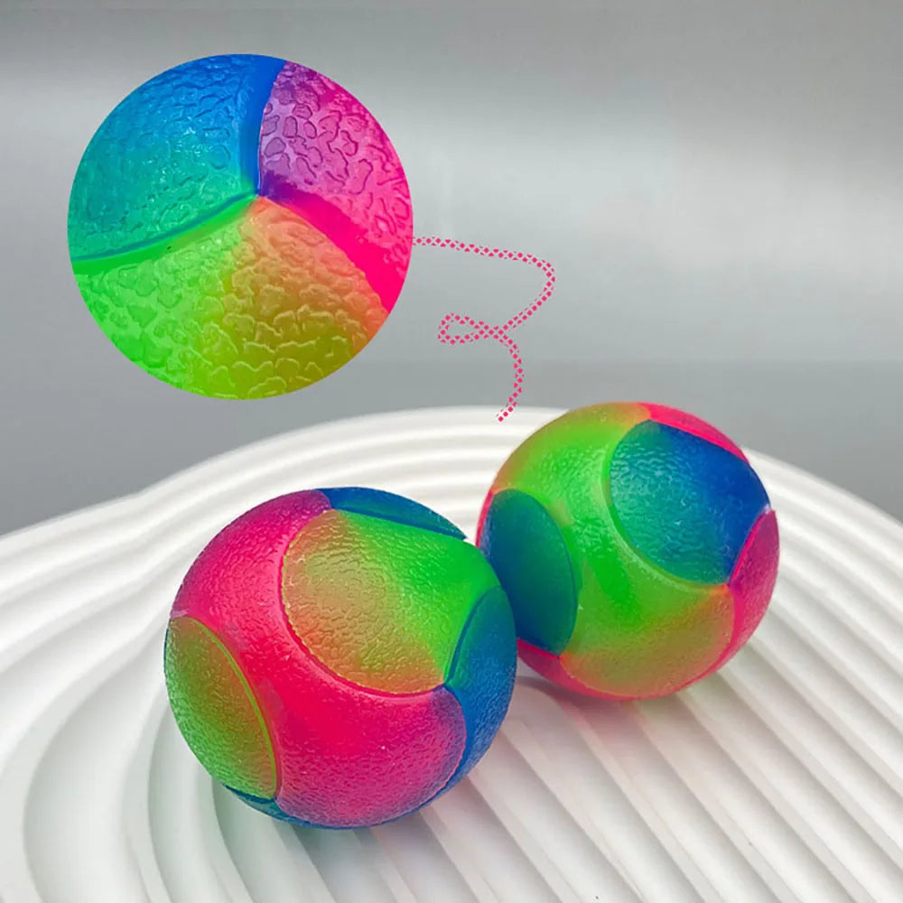 LED Glowing Ball for Dogs, Flashing Glow in the Dark, Elastic Ball Toy, Interactive Toys for Puppy, Chewing Molar Balls