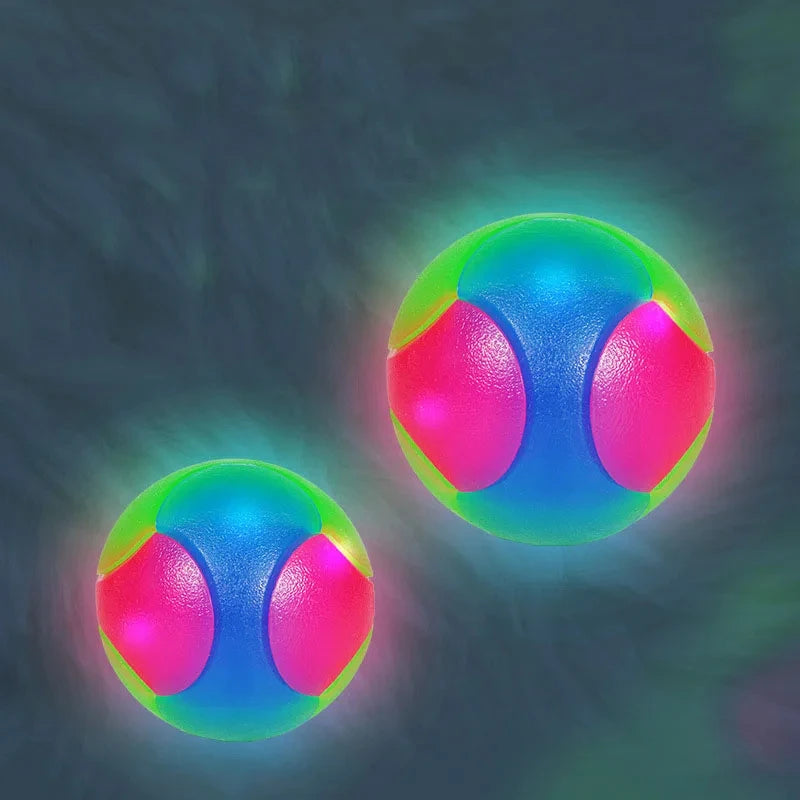 LED Glowing Ball for Dogs, Flashing Glow in the Dark, Elastic Ball Toy, Interactive Toys for Puppy, Chewing Molar Balls