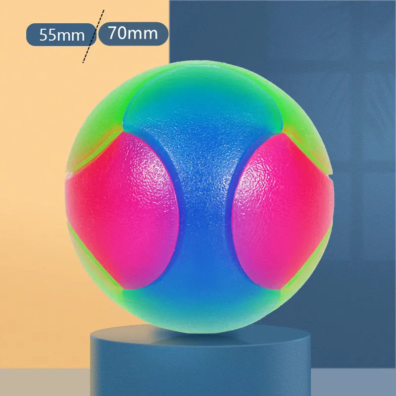 LED Glowing Ball for Dogs, Flashing Glow in the Dark, Elastic Ball Toy, Interactive Toys for Puppy, Chewing Molar Balls