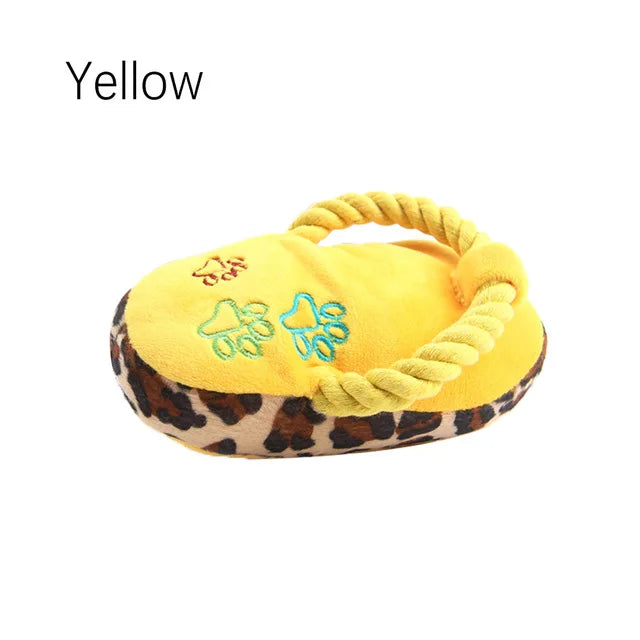 Funny Pet Dog Toys Plush Slippers Bite Chicken Leg Shoe Shape  Small And Medium-Sized Dog Outdoor Training Cat Relieve Anxiety