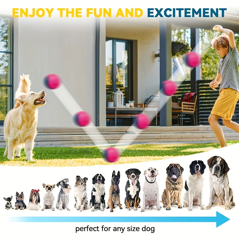 [2-Pack Durable Squeaky Dog Balls] 2-Pack Striped Squeaky Dog Balls, Durable TPR Chew Toys for Dental Health & Training, Non-Toxic, Bite-Resistant, All Breed Sizes, No Battery Needed